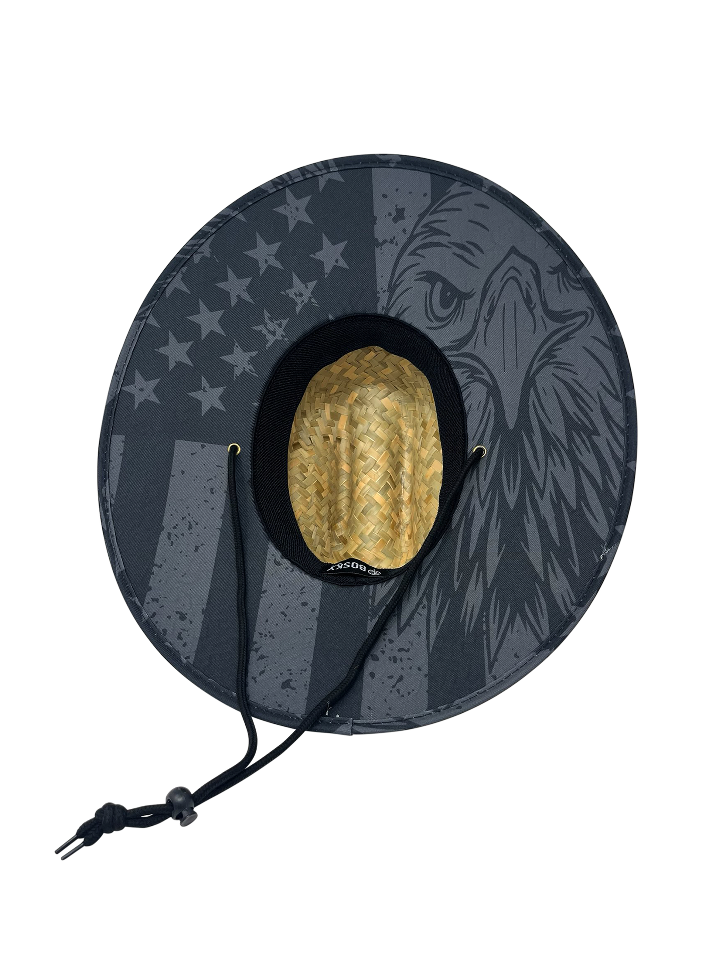 Patriot American Flag Beach Lifeguard Straw Hat