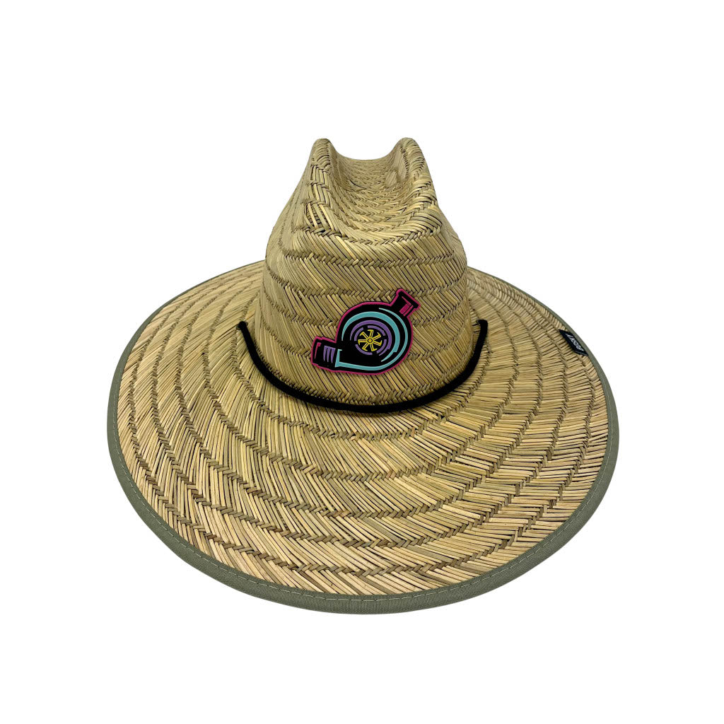 Retro Turbo Gapplebee's Funny Racing Drag Drift Turbo Boosted Beach Straw Hat | Gardening Hat | Sports Hat