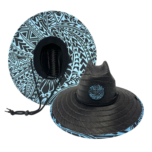 Tribal Sun-Seeker Black Straw Hat