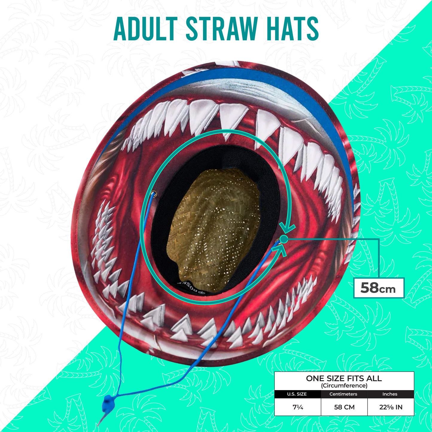 Shark Bite Straw Hat