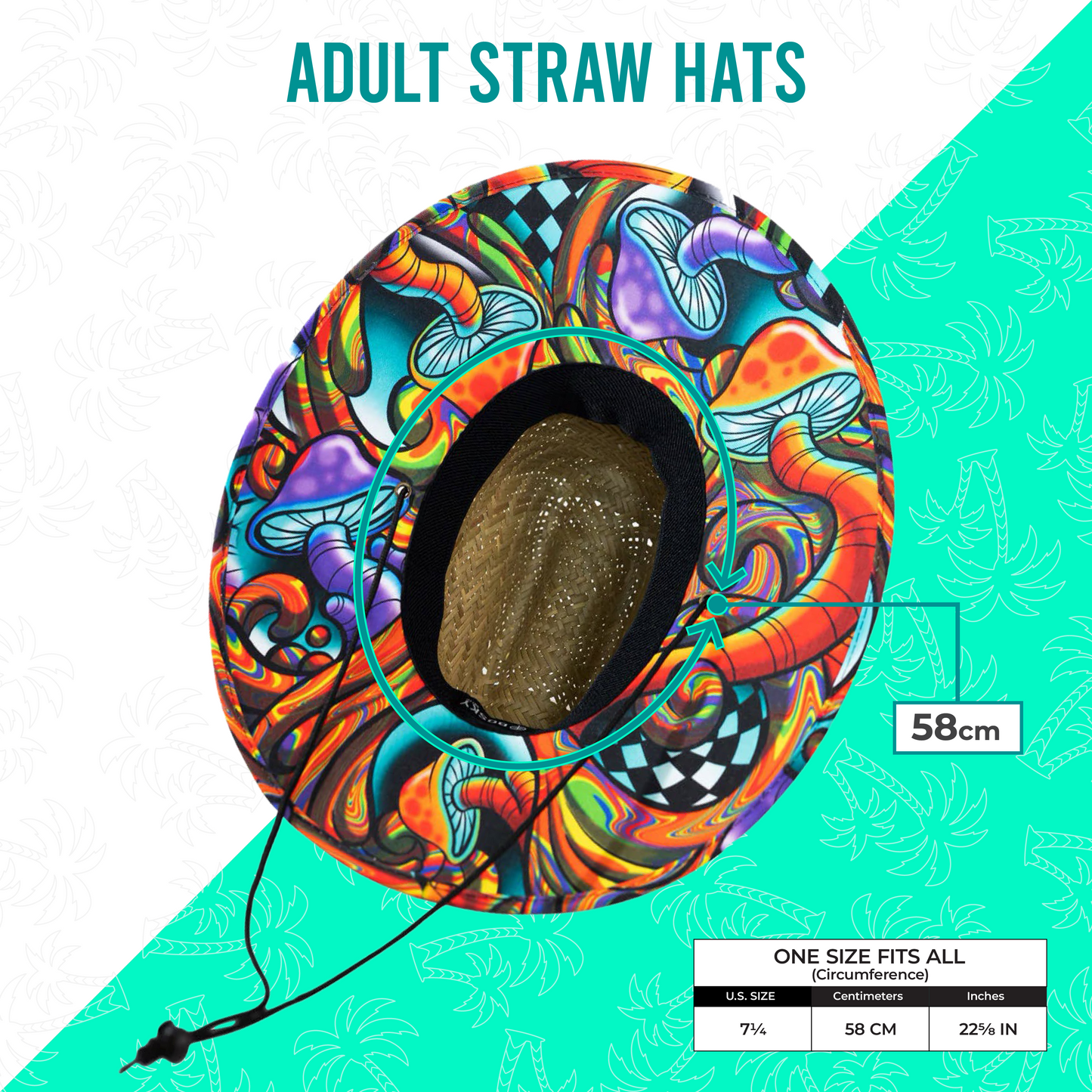 Shrooms in the Shade Straw Hat