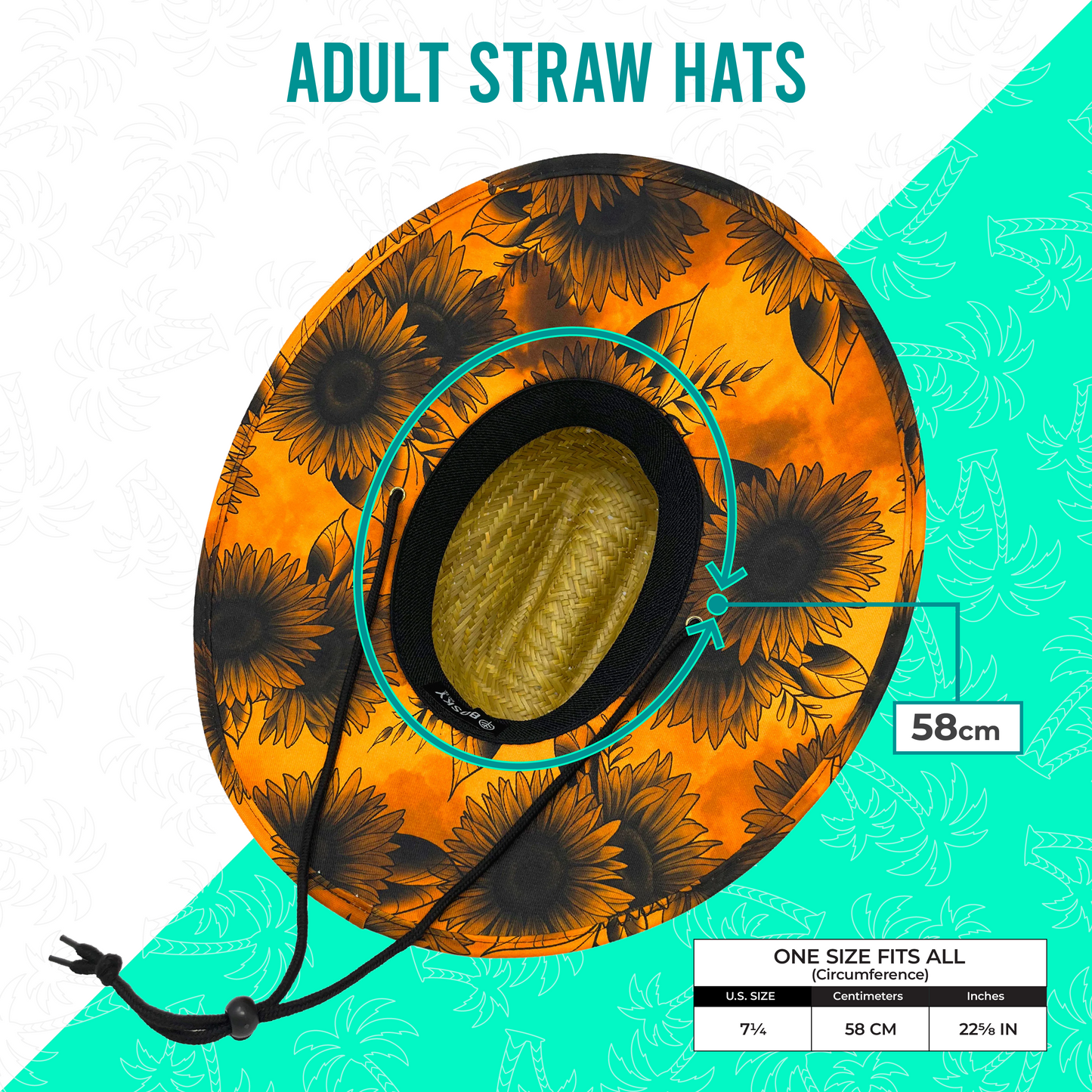 Vintage Sunflower Straw Hat