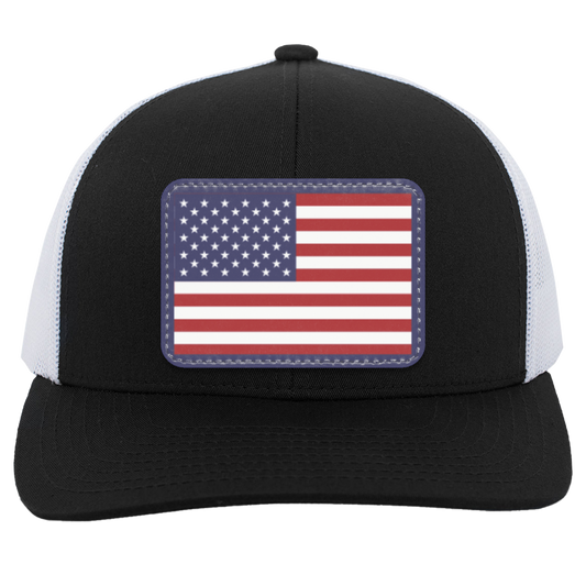 Classic American Flag USA Patriot Trucker Snap Back Hat