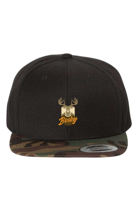 Black Camo Deer Hunter Snapback