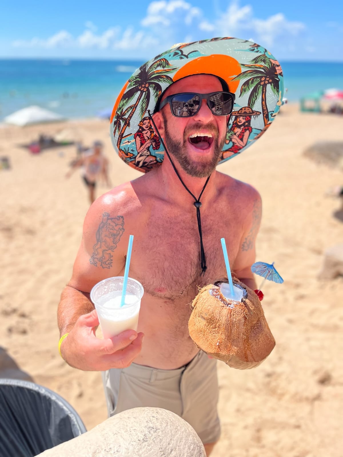Aloha! Hawaiian Hula Beach Straw Hat
