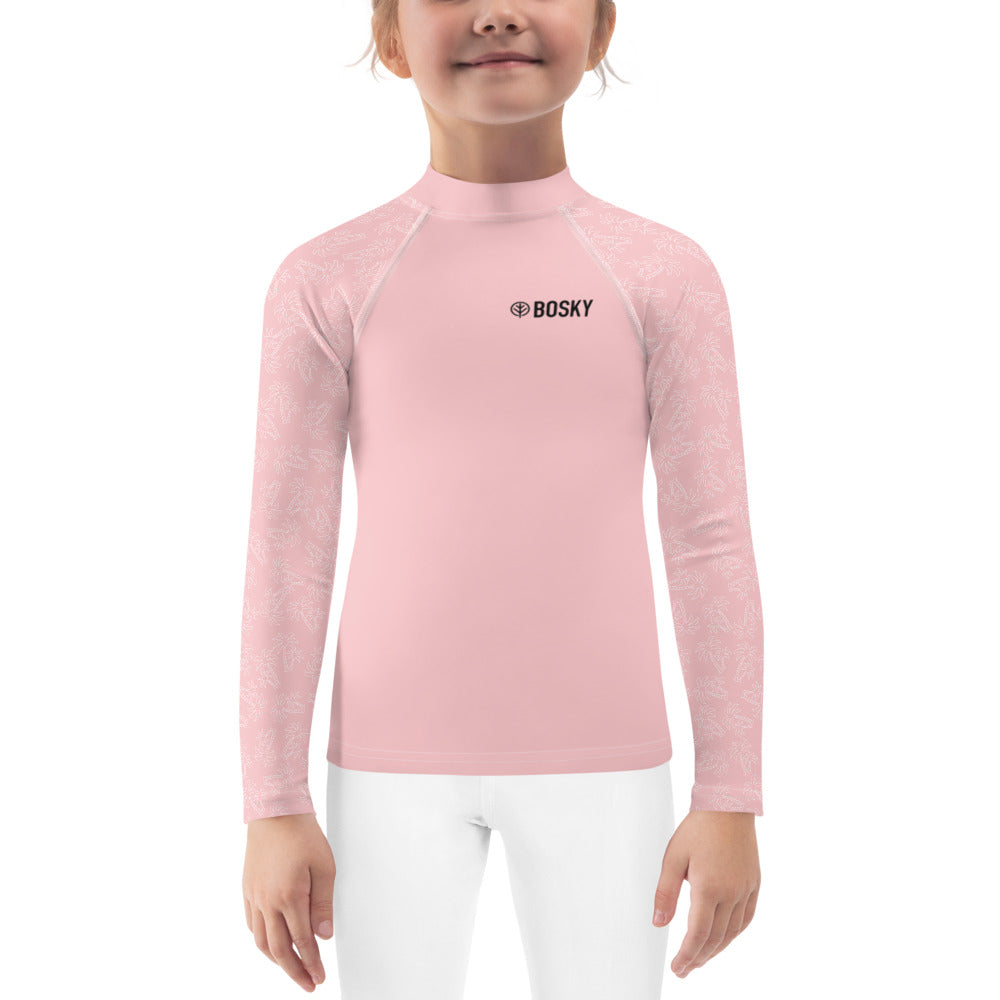 Pink Palm Kid's Rash Guard