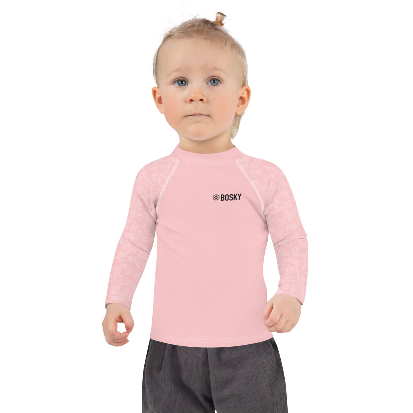 Pink Palm Kid's Rash Guard