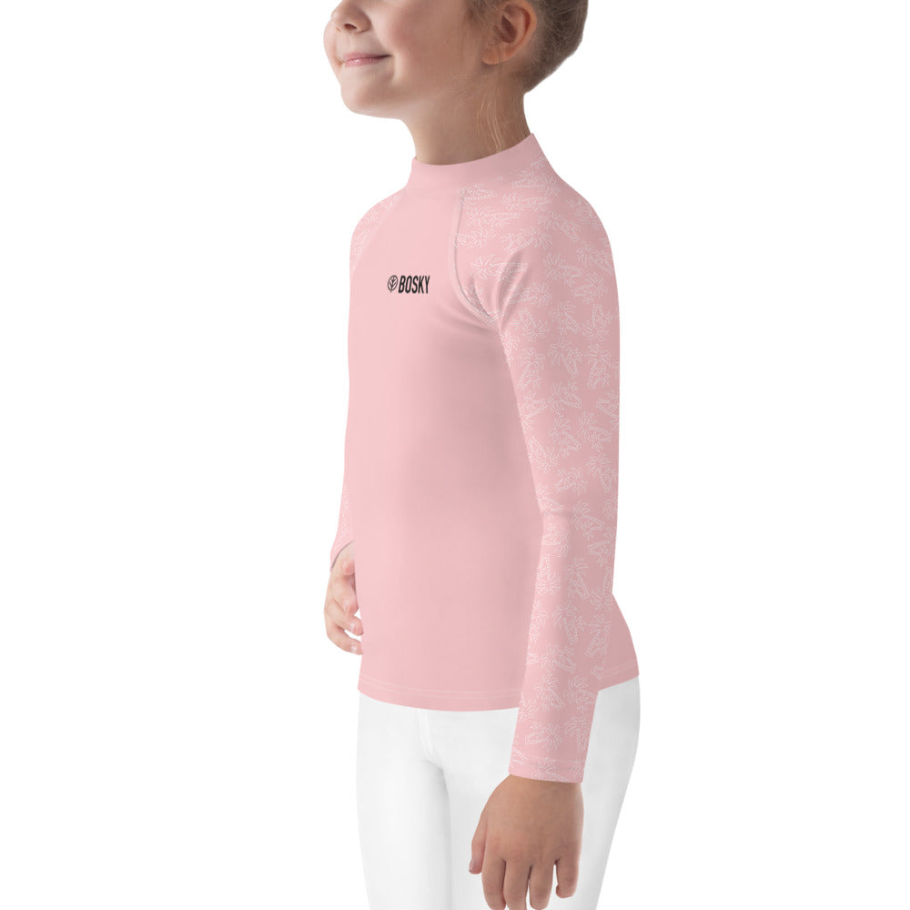 Pink Palm Kid's Rash Guard