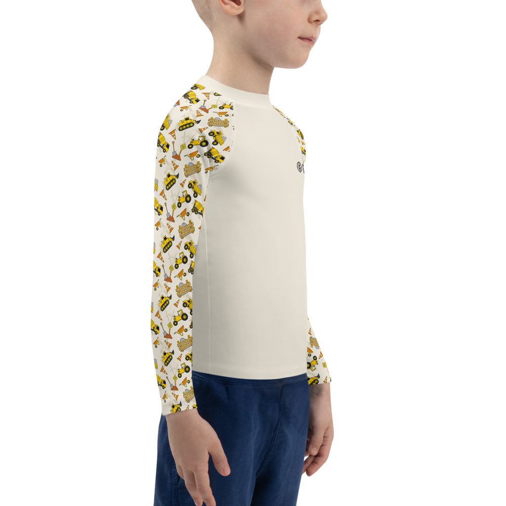Construction Site Kid's Rash Guard