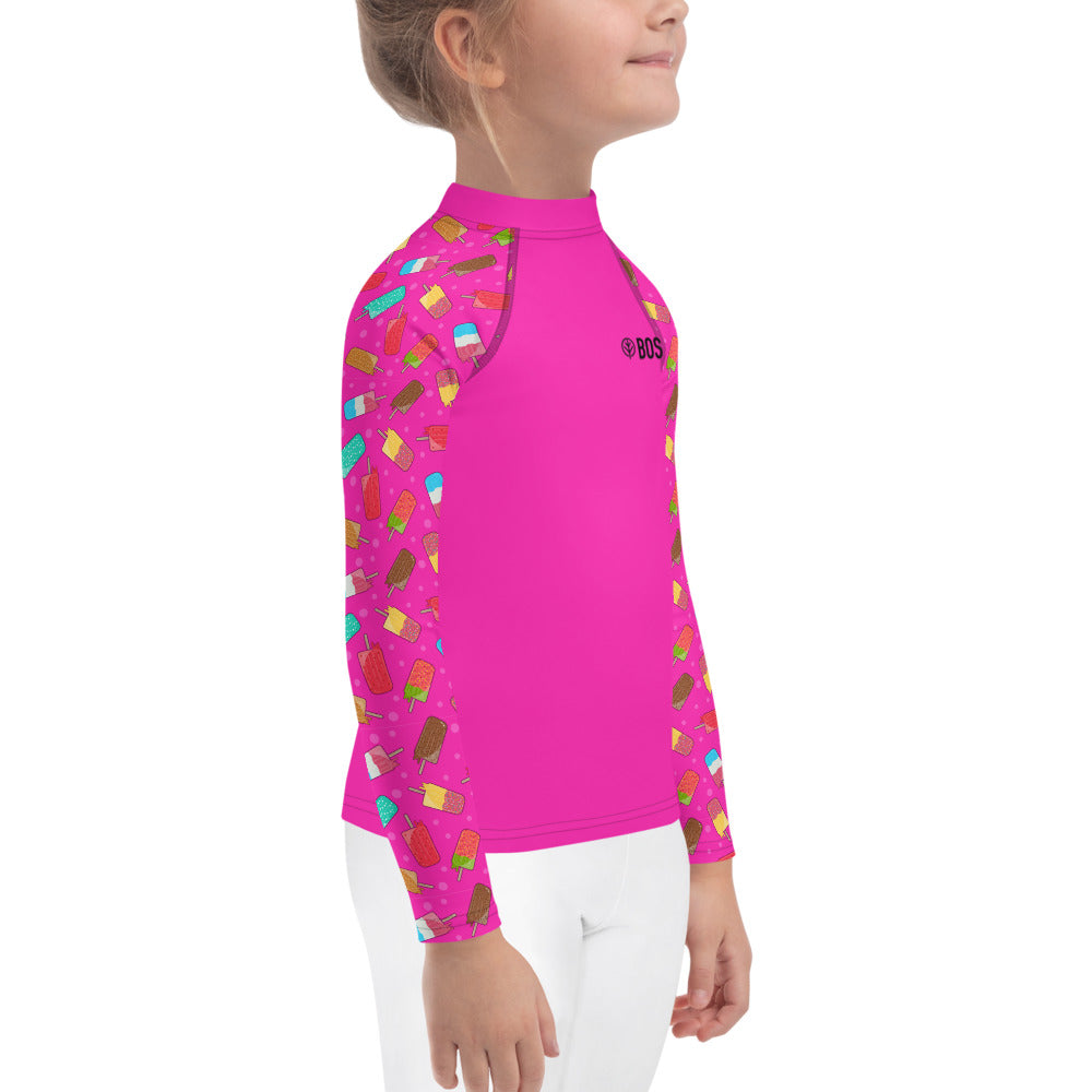 Hot Pink Popsicle Kid's Rash Guard