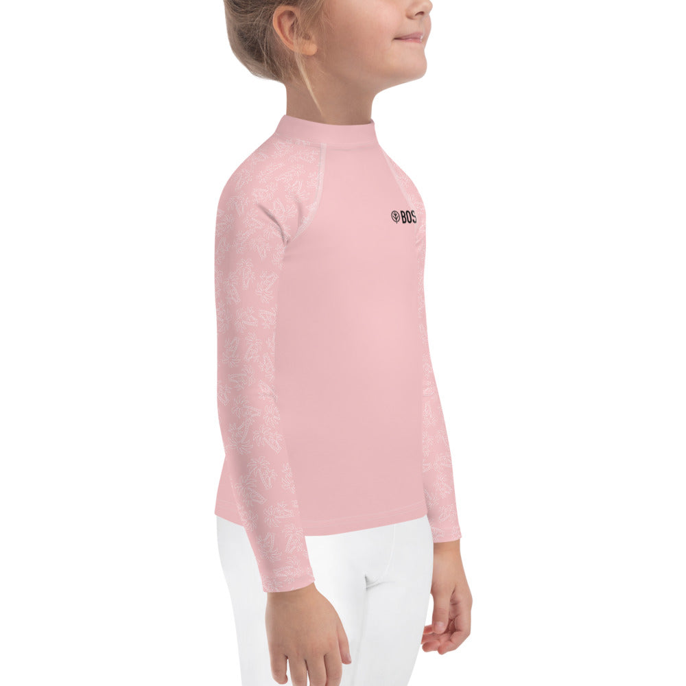 Pink Palm Kid's Rash Guard