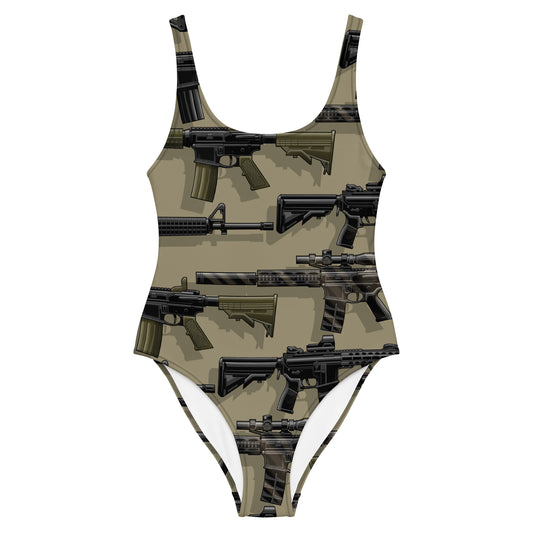 AR-15 Rifle 2nd Amendment One-Piece Women's Swimsuit