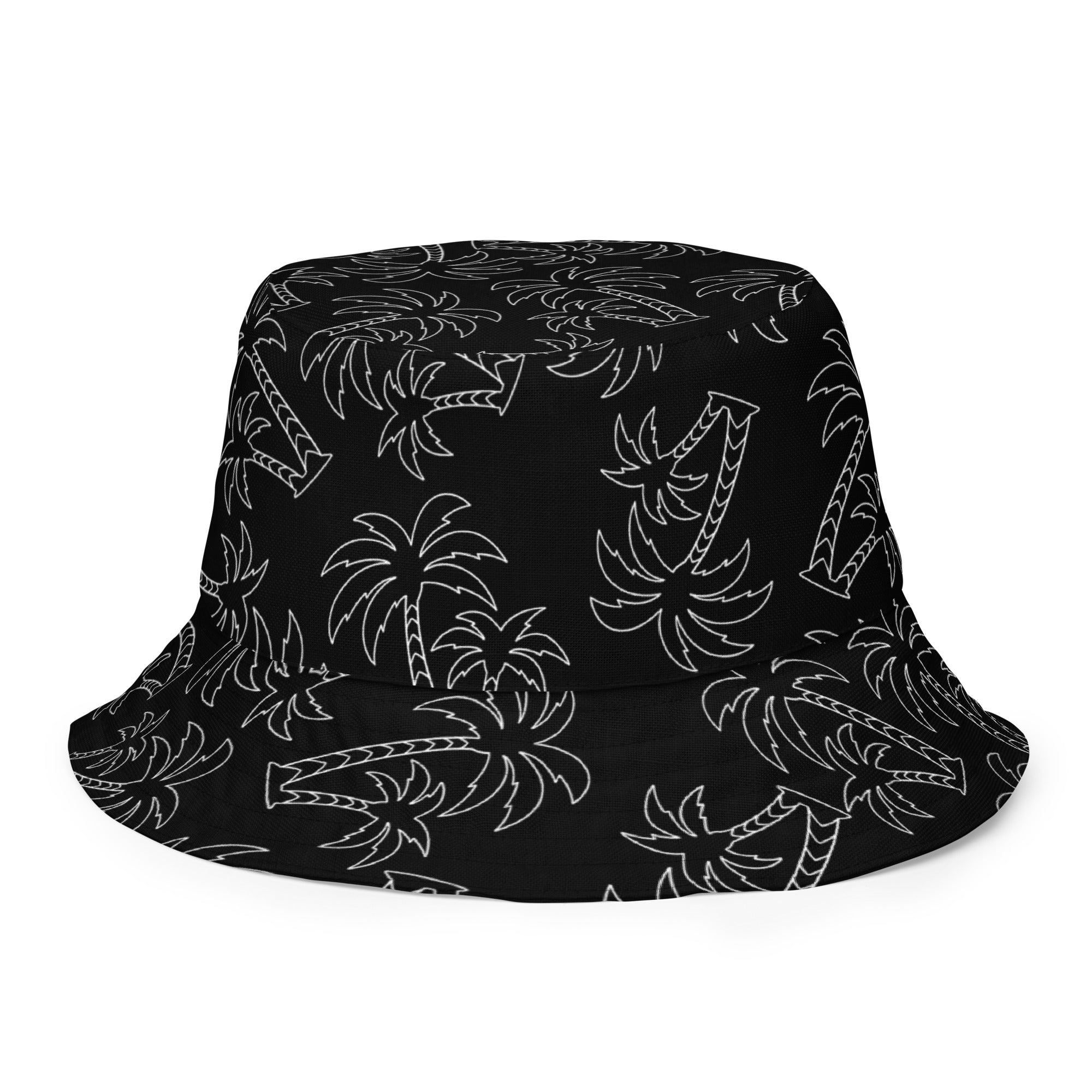 Dark Palm Tree Reversible bucket hat