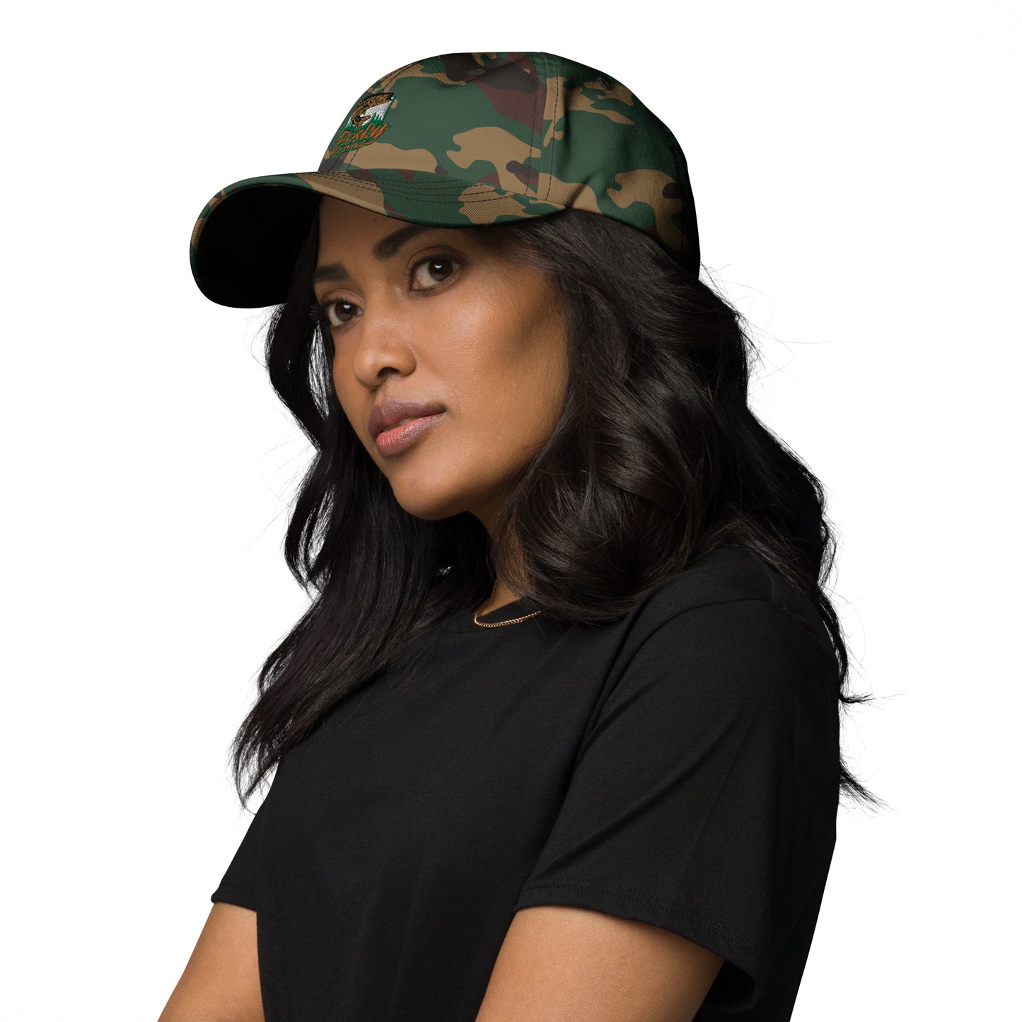 Bass Fishing Camo Ball Cap Hat