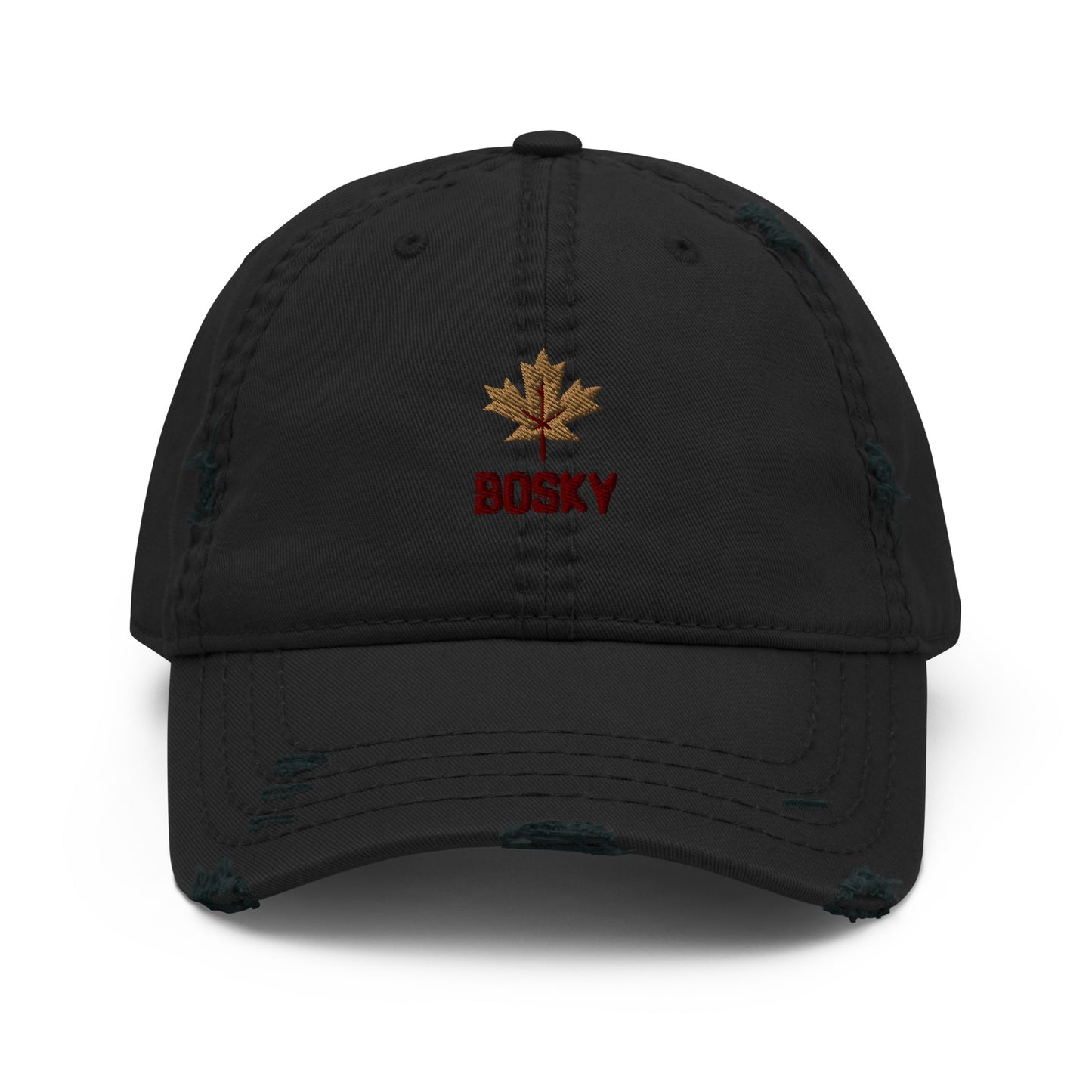 Maple Leaf Distressed Mom Hat
