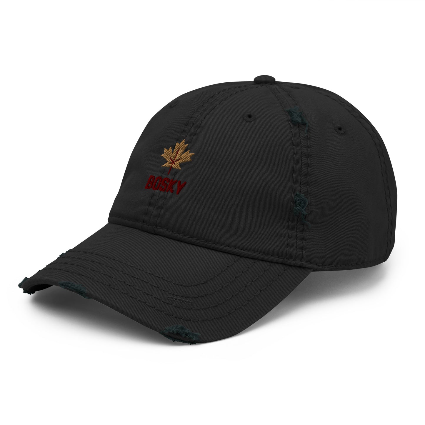Maple Leaf Distressed Mom Hat