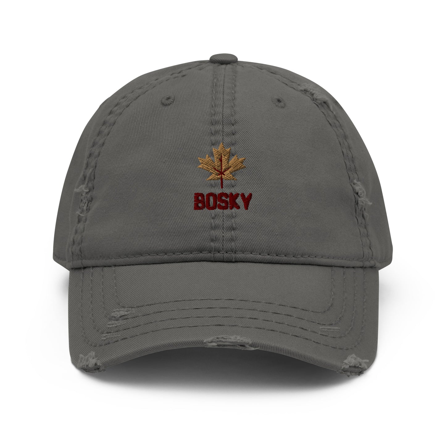 Maple Leaf Distressed Mom Hat