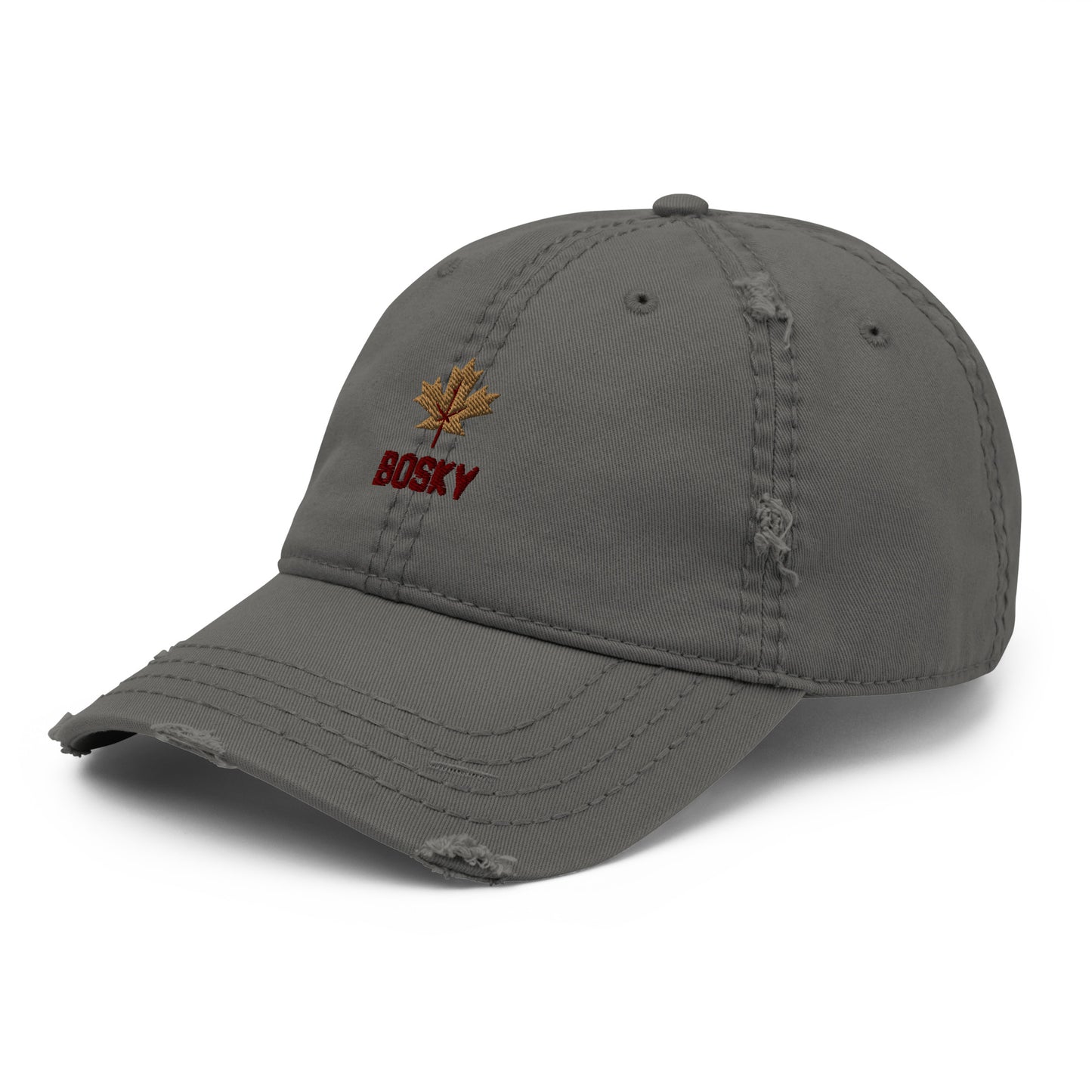 Maple Leaf Distressed Mom Hat