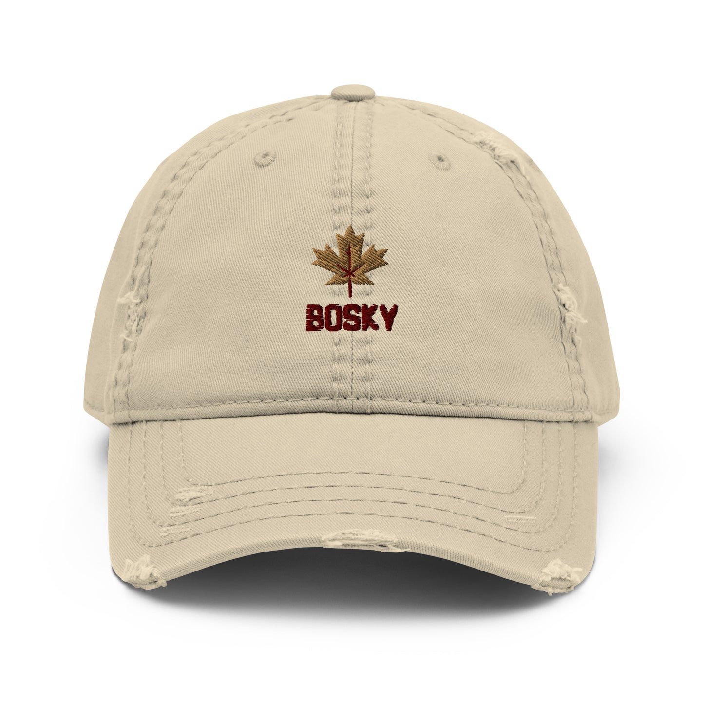Maple Leaf Distressed Mom Hat