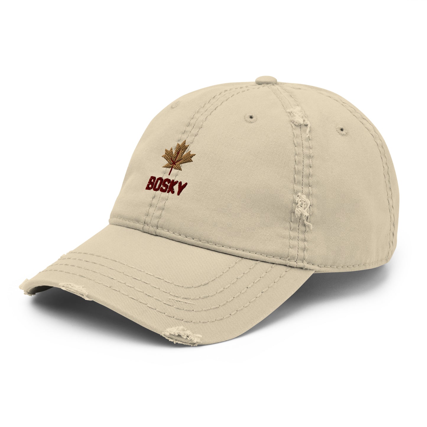 Maple Leaf Distressed Mom Hat