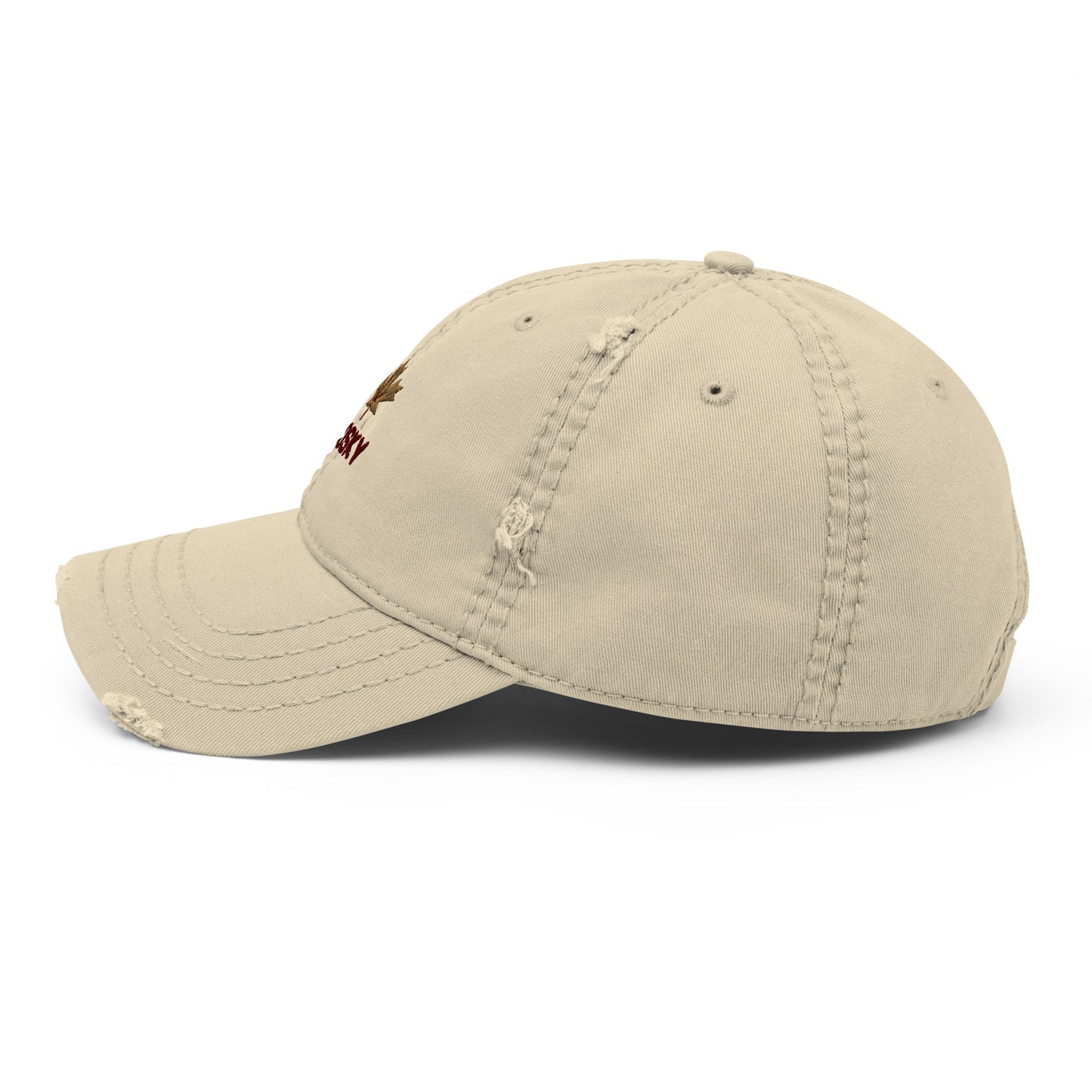 Maple Leaf Distressed Mom Hat