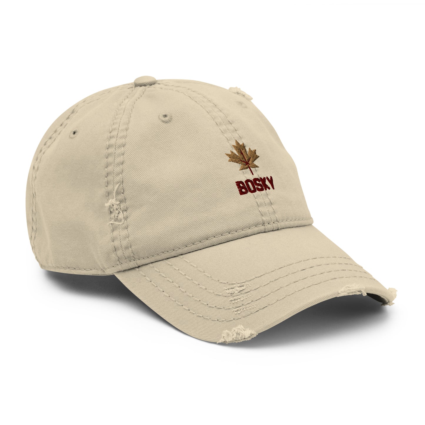 Maple Leaf Distressed Mom Hat