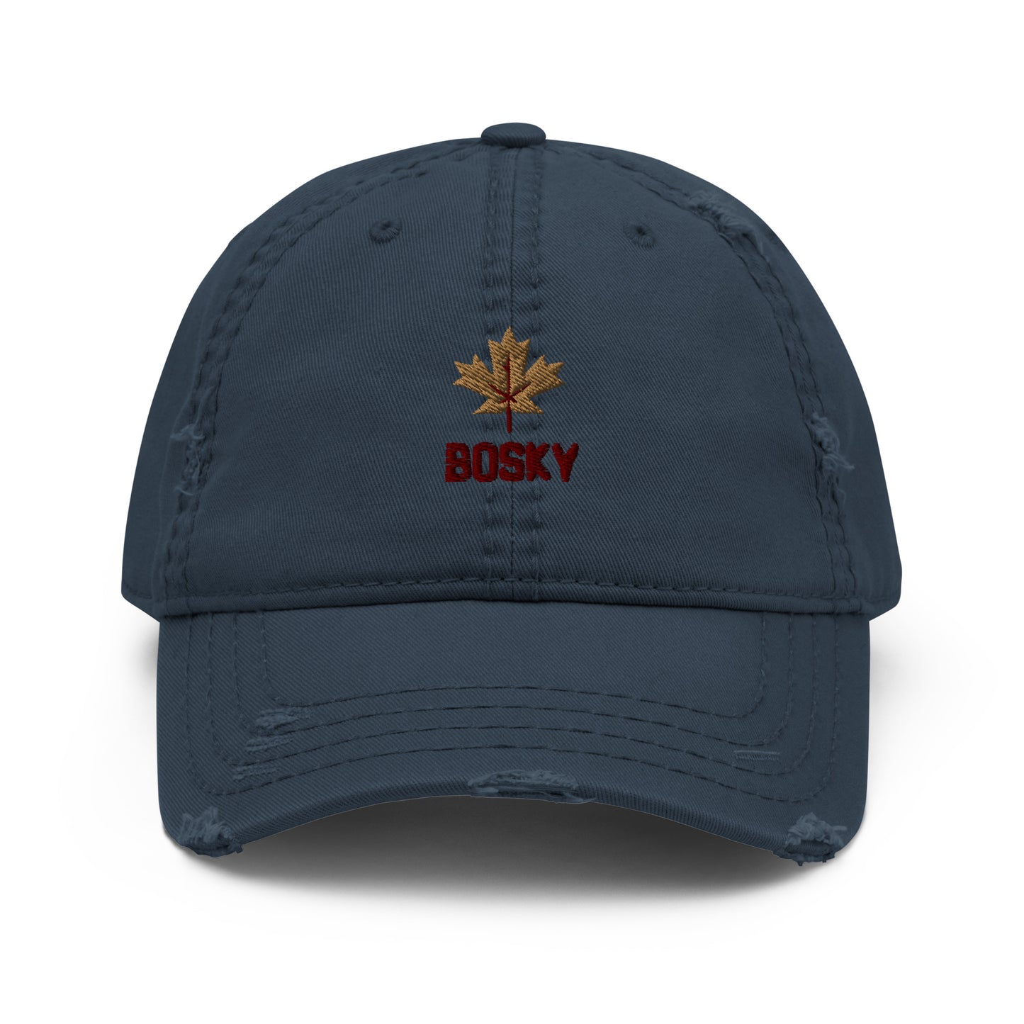 Maple Leaf Distressed Mom Hat