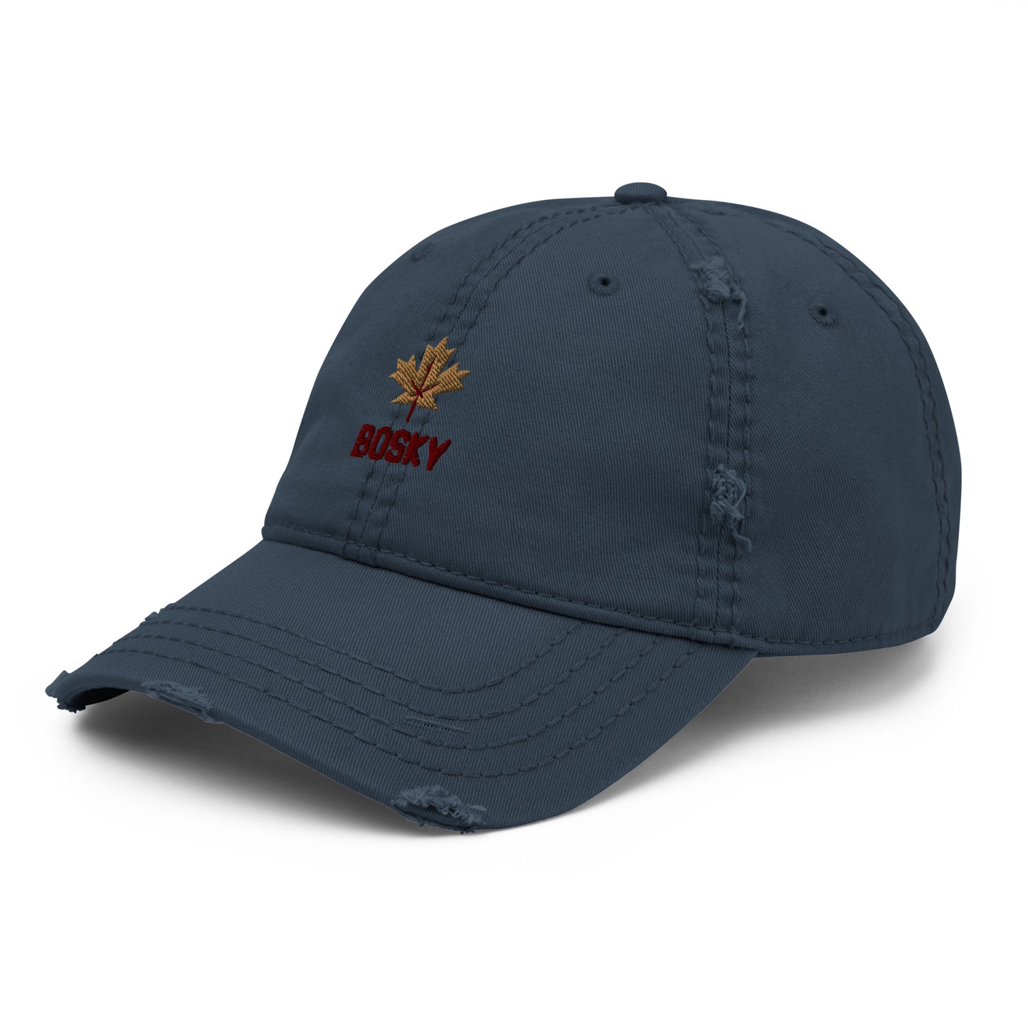 Maple Leaf Distressed Mom Hat