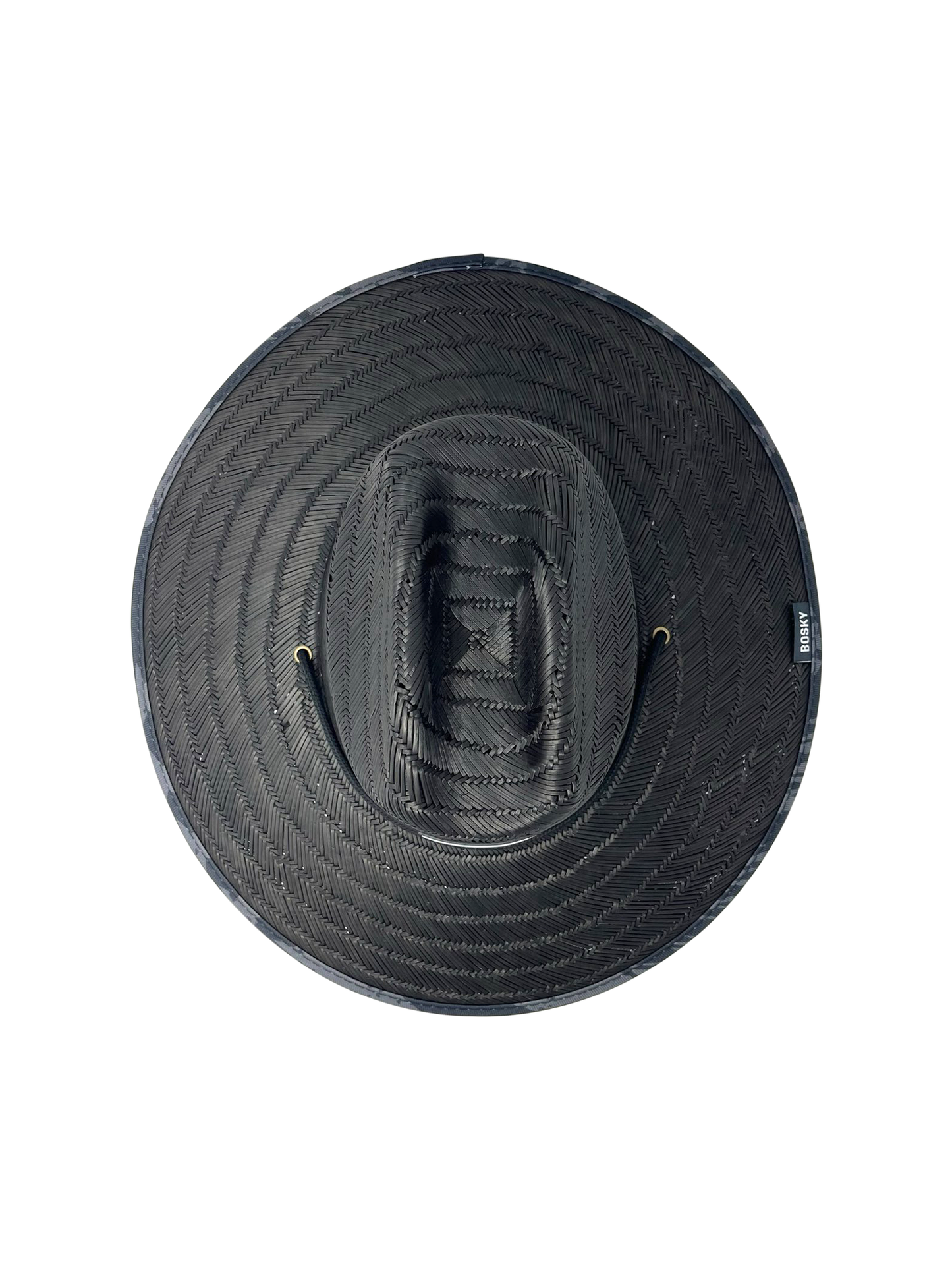 Patriot American Flag Blackout Straw Lifeguard Hat