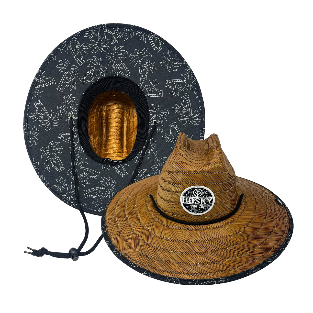 Dark Palms Brown Straw Lifeguard Hat