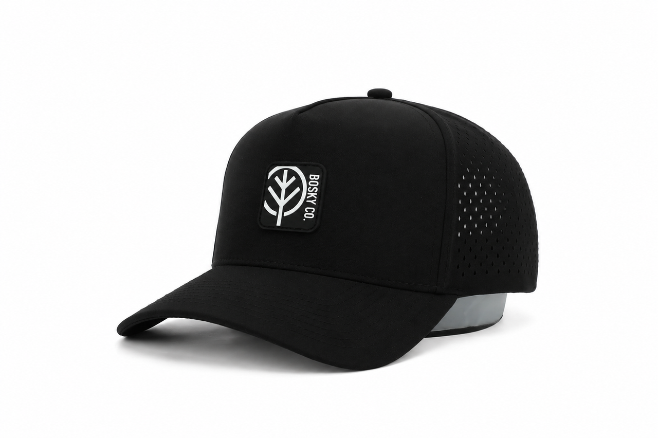 Waterproof Bosky Snapback Hat - Black