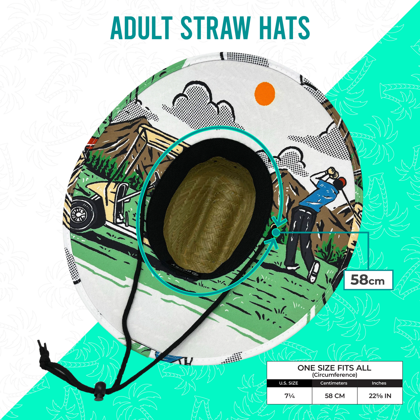 Sunday Morning Golf Straw Hat