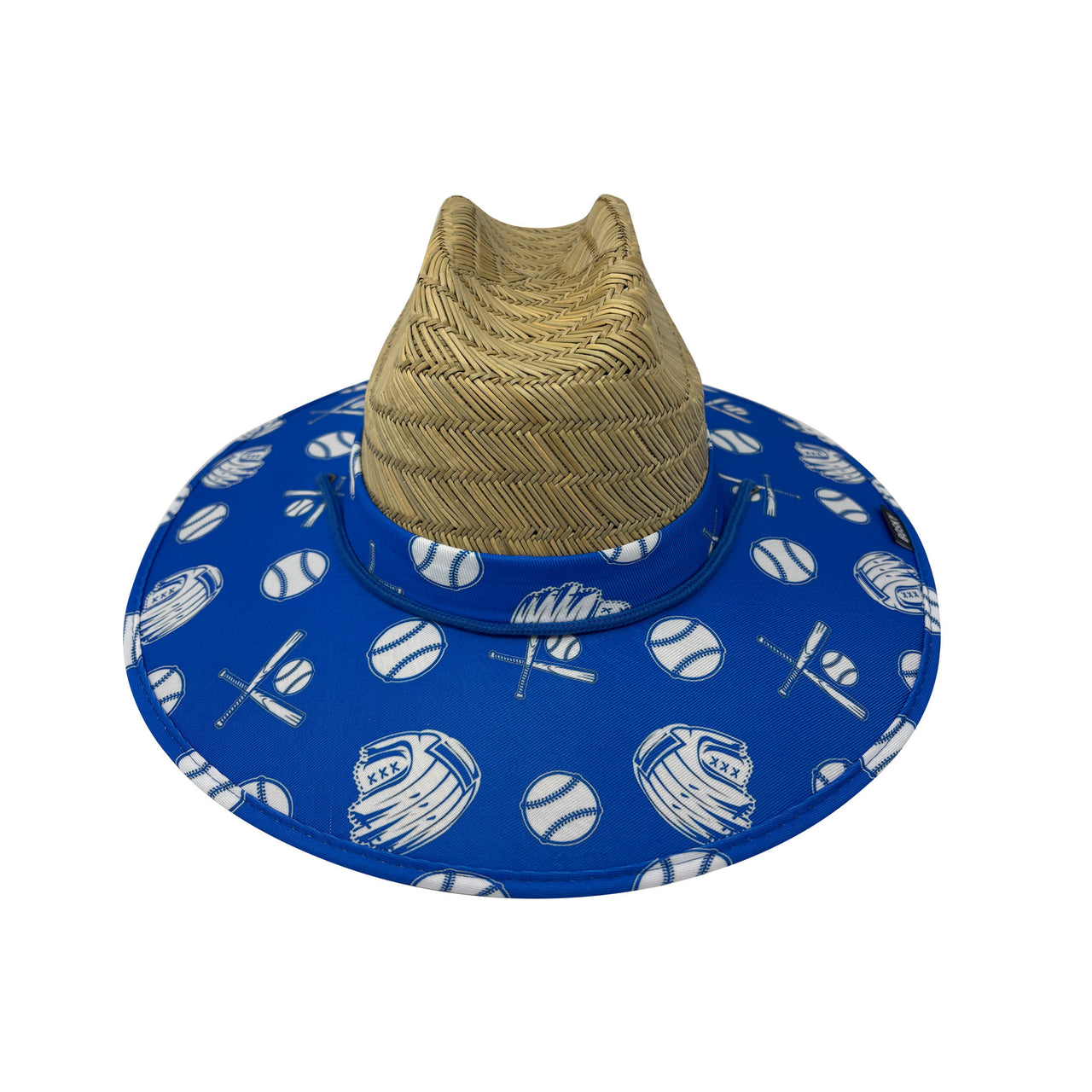Royal Blue Baseball Premium Straw Lifeguard Beach Hat