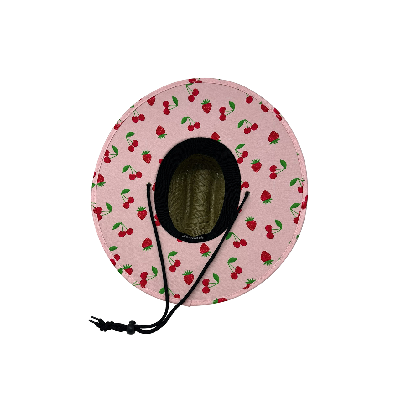 Strawberry x Cherry Pink Straw Lifeguard Hat